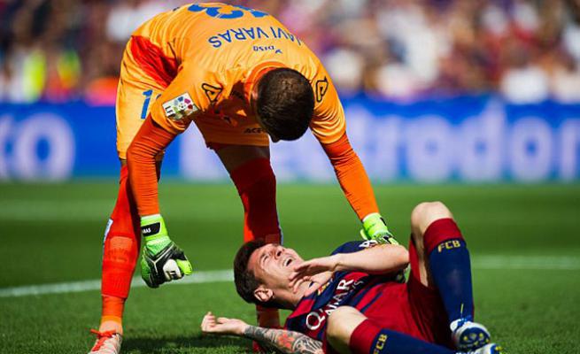 Barcelona Menang 2-1, Lionel Messi Terkapar