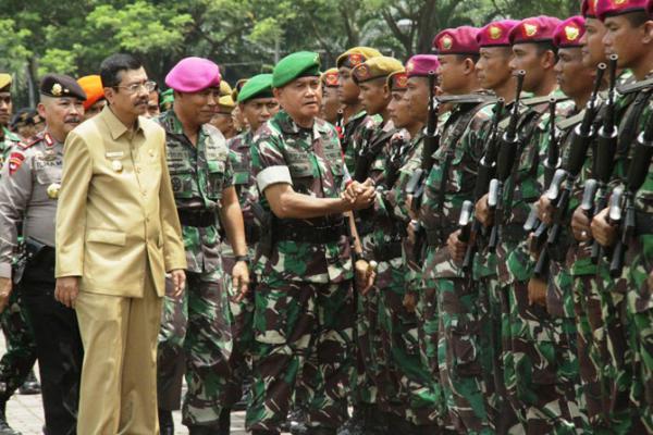 Jelang Kedatangan Jokowi, Pangdam Bukit Barisan Pimpin Apel Gelar Pasukan Pengamanan VVIP