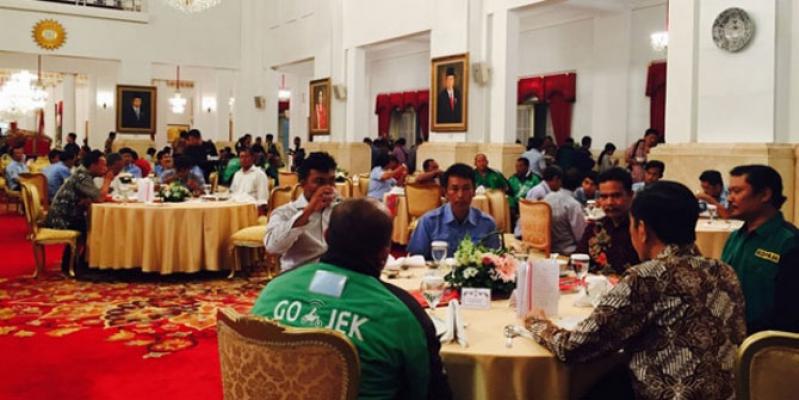 Jokowi Undang Tukang Ojek, Sopir Mikrolet, Sopir Taksi, Makan Siang di Istana