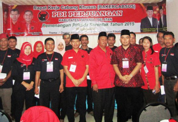 PDI Perjuangan Tapsel Gelar Rakercabsus Pilkada dan Lantik BSPN Cabang