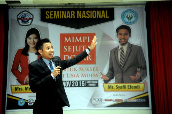 Syafii Efendi Gandeng Merry Riana, 2 Ribu Peserta Hadiri Seminar Mimpi 1 Juta Dolar Untuk Sukses di Usia Muda