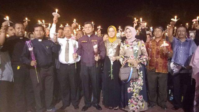 Aksi Solidaritas Diiringi Doa Pasca Teror di Poldasu