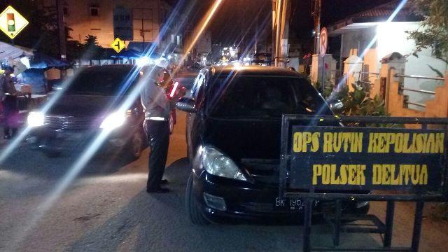 Cegah Kriminalitas, Polsek Delitua Gelar Razia 