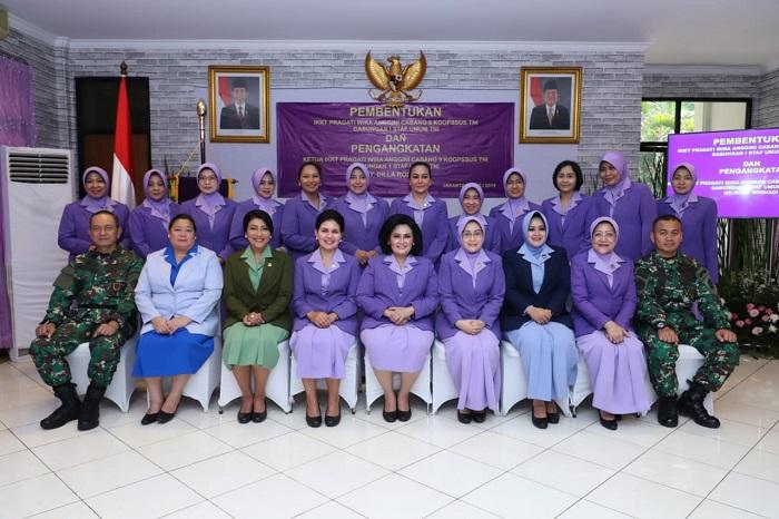 Ny Dilla Rochadi Resmi Menjabat Ketua IKKT PWA Cabang 9 Koopssus TNI