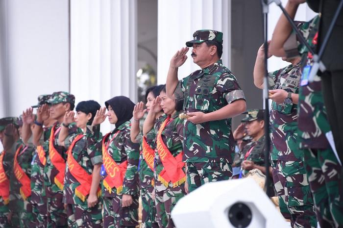 Panglima TNI Saksikan Gladi Bersih Pelantikan Praspa TNI-Polri di Istana Negara
