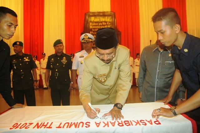 Pengukuhan Paskibraka Sumut Tahun 2016