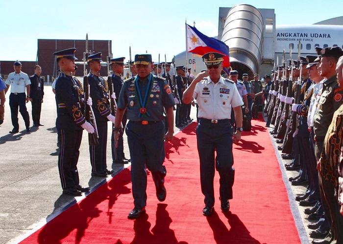 Kasum TNI Tiba di Villamor Air Force Base Filipina