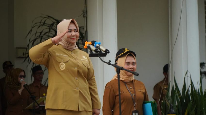 Wabup Langkat Tiorita Pimpin Apel Perdana, Tegaskan Wujudkan Visi Misi Bupati 2025-2030