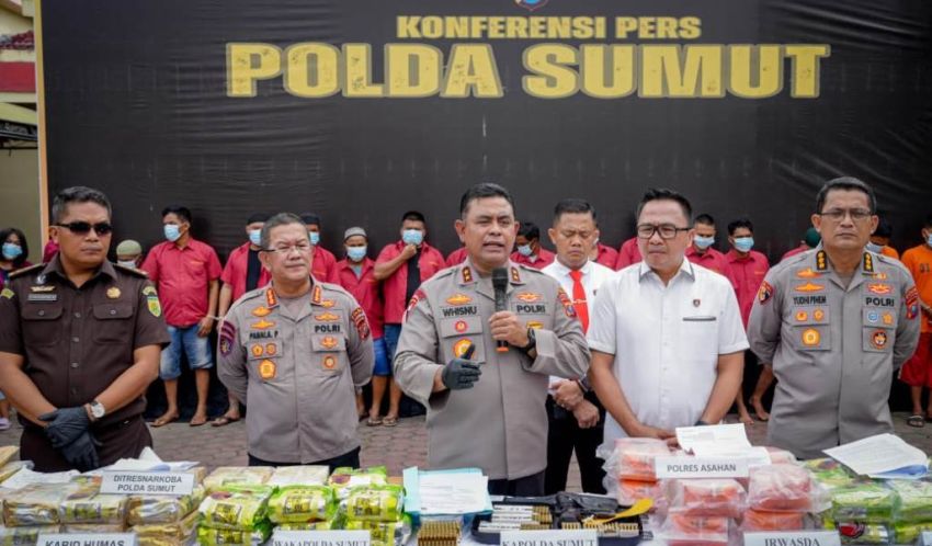 Selama Dua Pekan, Polda Sumut Sita Ratusan Kilogram Narkoba