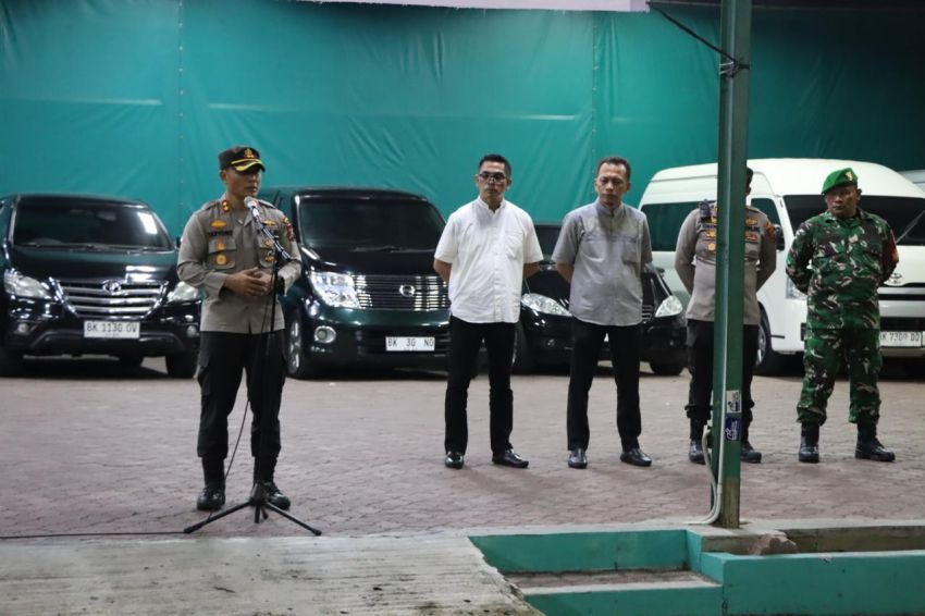 Cegah Bentrokan dan Geng Motor, Waka Polrestabes Medan Pimpin Apel Satgas Anti Tawuran di Jalan Denai