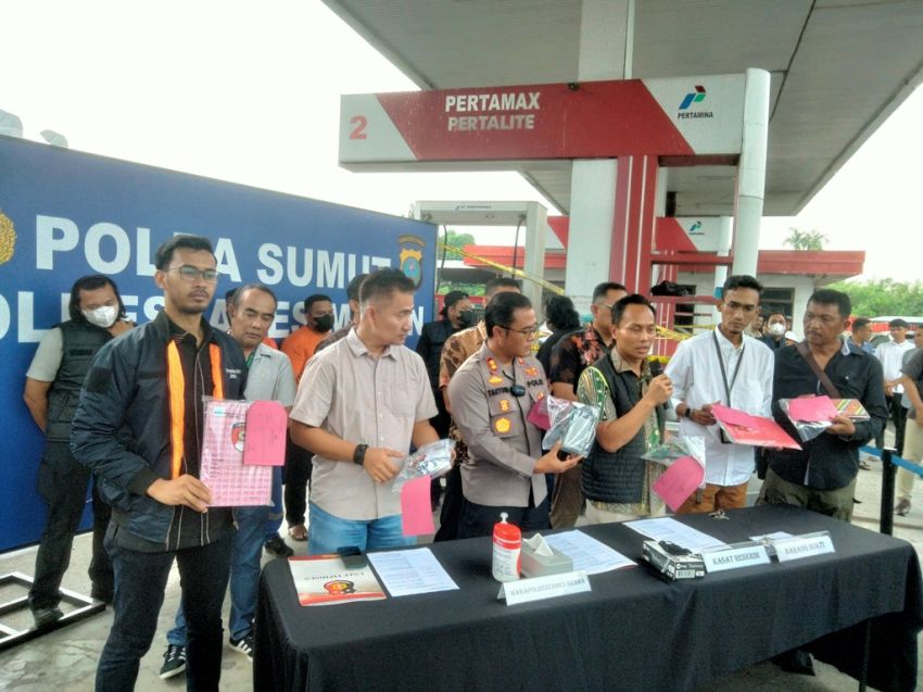 Jual BBM Oplosan, Polrestabes Medan Sita Mobil Tangki SPBU Nagalan Medan Tuntungan