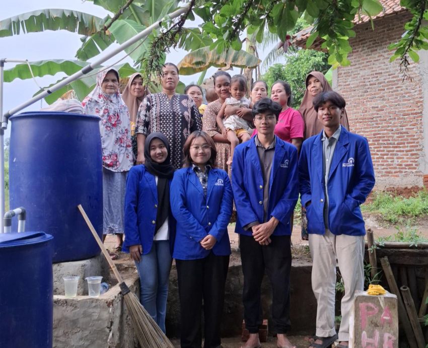 Sistem Sanitasi Barengkok, Mahasiswa UPER Sediakan Air Bersih bagi 150 Rumah Tangga