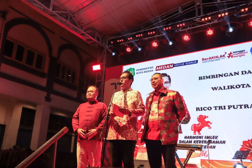 Ribuan Warga Medan Larut dalam Kemeriahan Imlek, Rico Waas: Kekuatan Medan Ada pada Kemajemukan