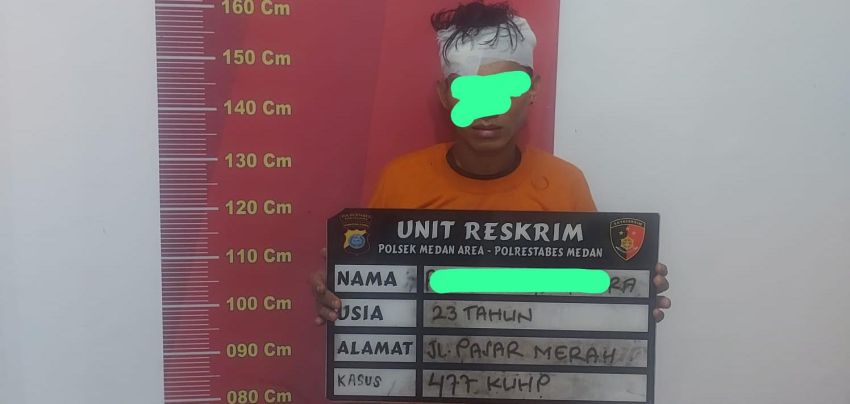 Nekat Nyolong Mesin Pompa Air Milik Anggota TNI, Maling ini "Gol" di Polsek Medan Area