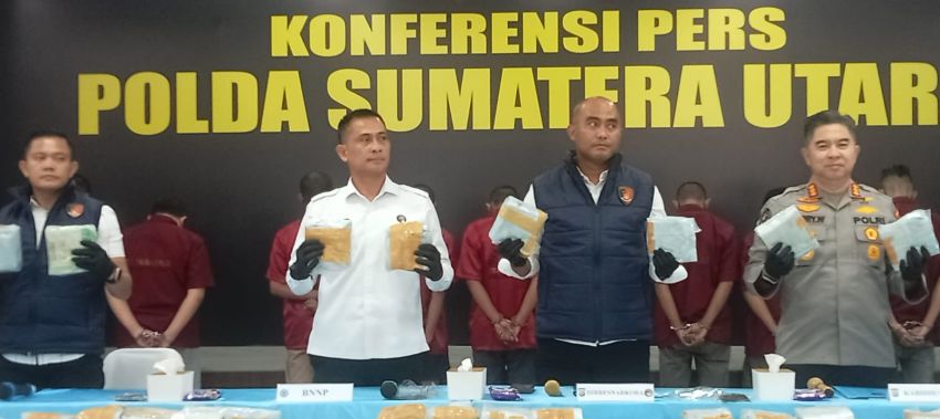 Polda Sumut Sita 244 Kilogram Sabu, Selamatkan 2.409 Juta Jiwa