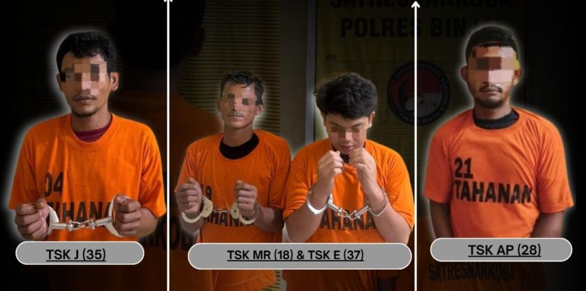 Empat Bandar Narkoba di Binjai Dibekuk Polisi