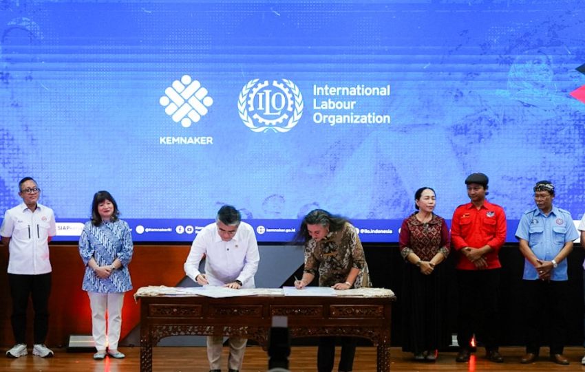 Kemnaker, Pengusaha, Serikat Pekerja, dan ILO Teken Deklarasi Pekerjaan Layak 2026&ndash;2030